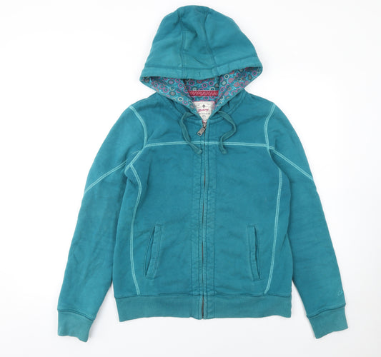 Mantaray Women’s Teal Full Zip Hoodie Size 12 Cotton Casual