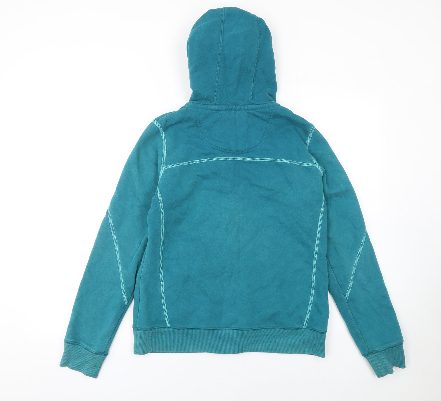 Mantaray Women’s Teal Full Zip Hoodie Size 12 Cotton Casual
