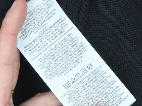 Nike Women's Black 1/4 Zip Oversized Fit Cotton Sweatshirt M