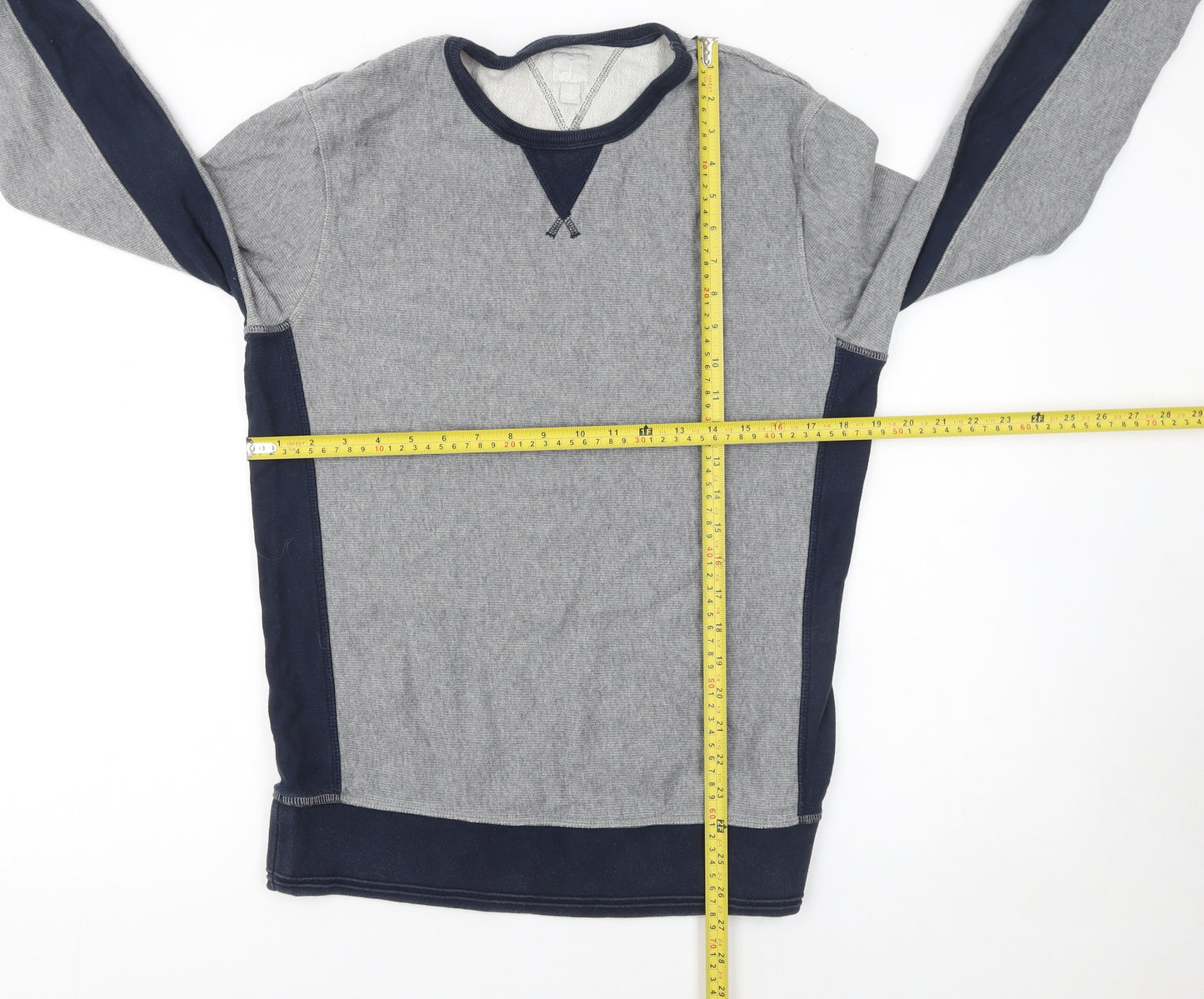 Boden Men's Grey Cotton Crew Neck Pullover Sweatshirt Size S