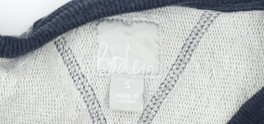 Boden Men's Grey Cotton Crew Neck Pullover Sweatshirt Size S