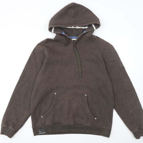 Manguun Sports Men's Brown Pullover Hoodie Size M Fleece Cotton Blend