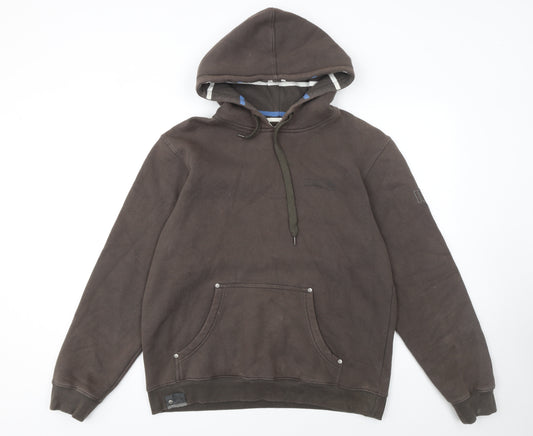 Manguun Sports Men's Brown Pullover Hoodie Size M Fleece Cotton Blend