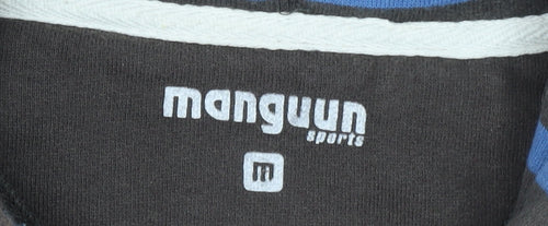 Manguun Sports Men's Brown Pullover Hoodie Size M Fleece Cotton Blend