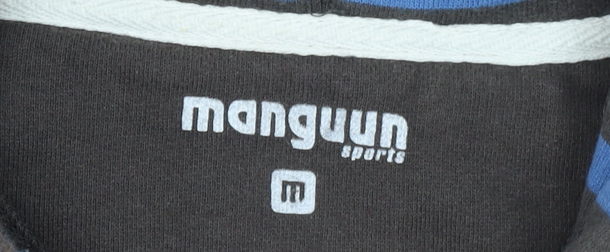 Manguun Sports Men's Brown Pullover Hoodie Size M Fleece Cotton Blend