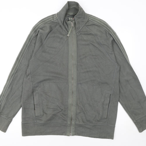 Next Mens Green Full Zip Sweatshirt Size L Regular Fit