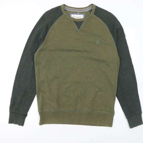 Fat Face Men's Green Pullover Sweatshirt S Regular Fit Cotton Outdoor Style