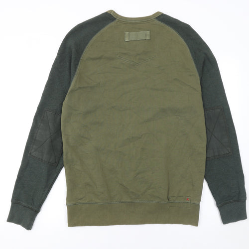 Fat Face Men's Green Pullover Sweatshirt S Regular Fit Cotton Outdoor Style