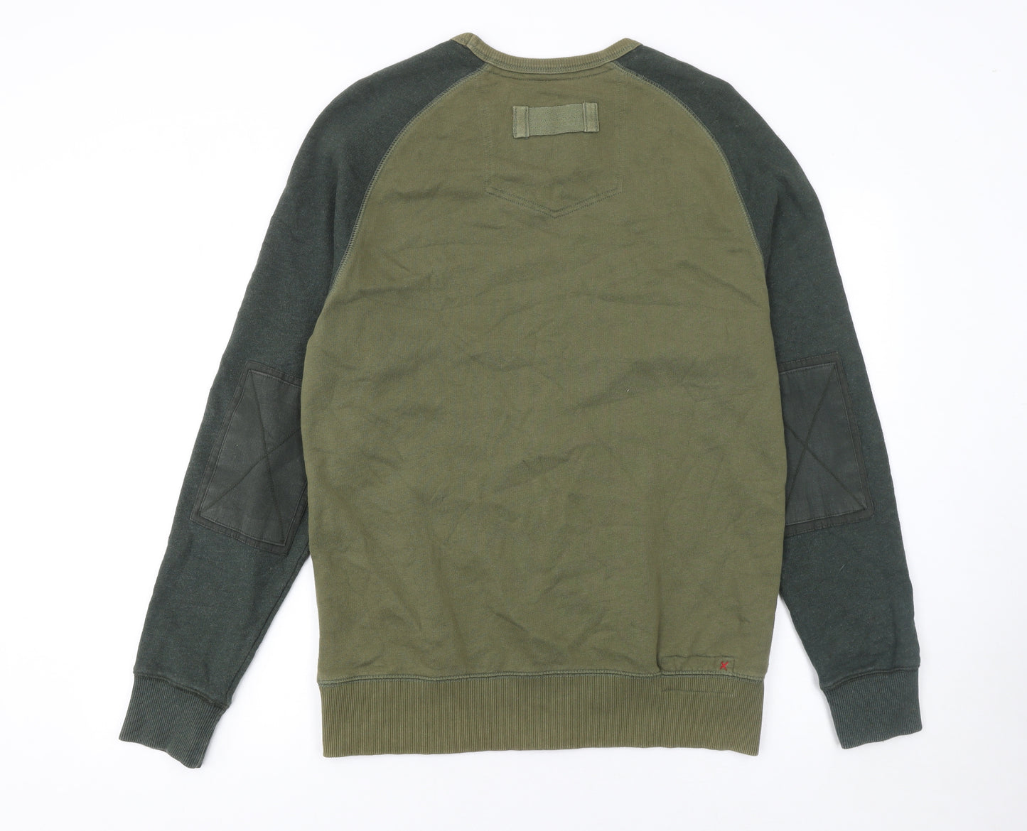 Fat Face Men's Green Pullover Sweatshirt S Regular Fit Cotton Outdoor Style