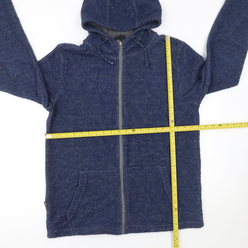 Trespass Men's Blue Full Zip Hooded Knit Hoodie Size S