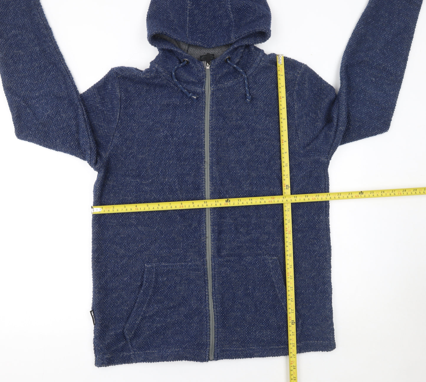 Trespass Men's Blue Full Zip Hooded Knit Hoodie Size S