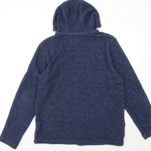 Trespass Men's Blue Full Zip Hooded Knit Hoodie Size S