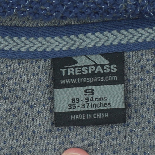Trespass Men's Blue Full Zip Hooded Knit Hoodie Size S