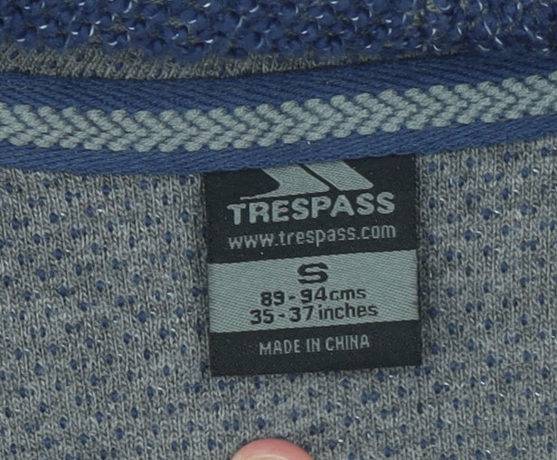 Trespass Men's Blue Full Zip Hooded Knit Hoodie Size S