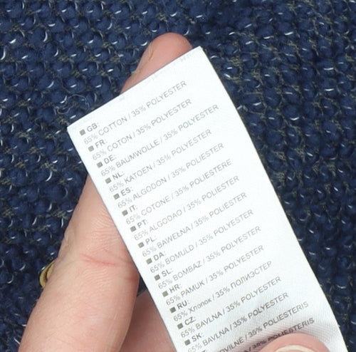 Trespass Men's Blue Full Zip Hooded Knit Hoodie Size S