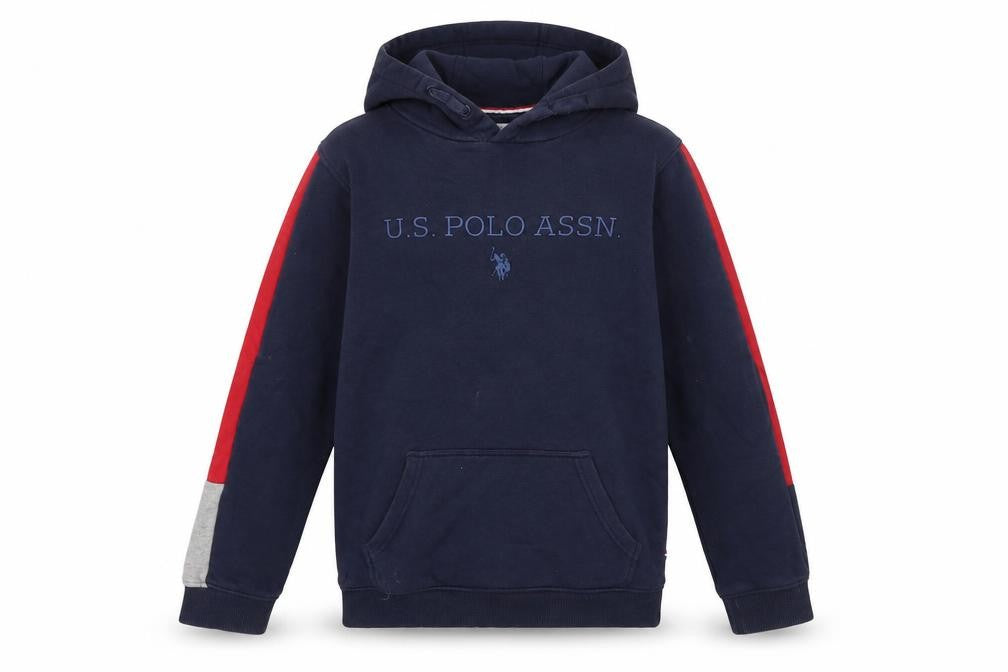 U.S. Polo Assn. Boys Blue 12-13 Years Pullover Fleece Hoodie