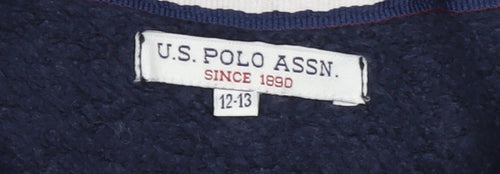U.S. Polo Assn. Boys Blue 12-13 Years Pullover Fleece Hoodie