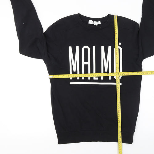Topman Men’s Black Malmö Crew Neck Cotton Sweatshirt Size S