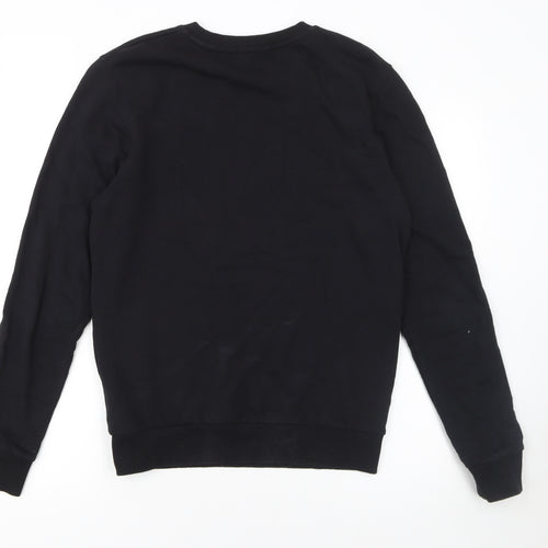 Topman Men’s Black Malmö Crew Neck Cotton Sweatshirt Size S