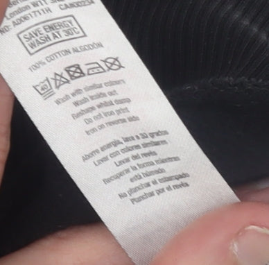 Topman Men’s Black Malmö Crew Neck Cotton Sweatshirt Size S