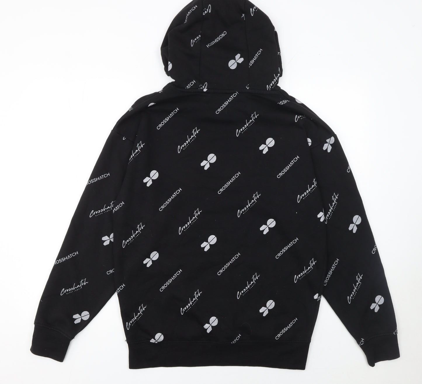 Crosshatch Men's Black Pullover Hoodie S Logo Graphic Fleece