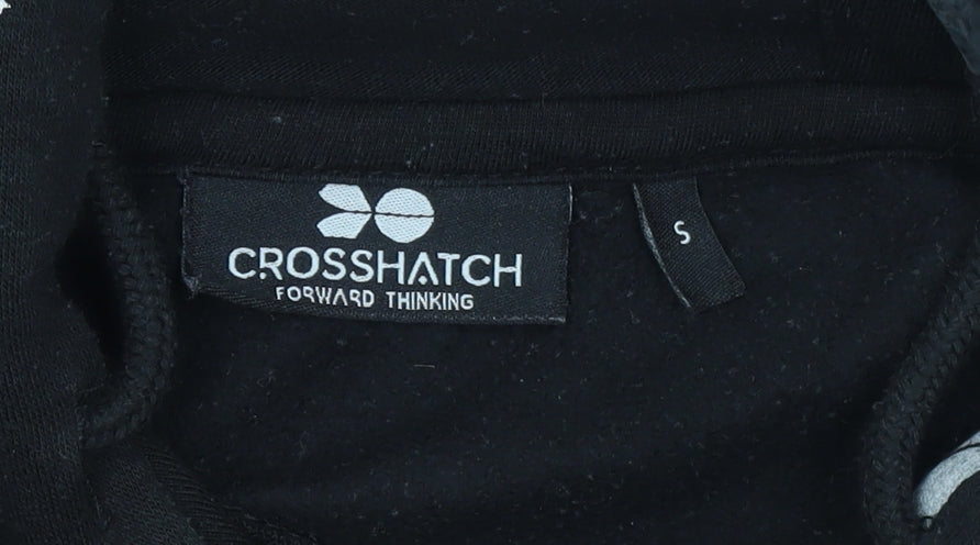 Crosshatch Men's Black Pullover Hoodie S Logo Graphic Fleece