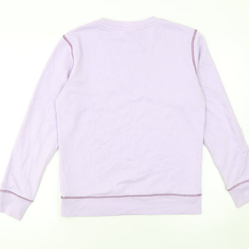 Champion Girls Purple Logo Pullover Sweatshirt L 11-12 Years