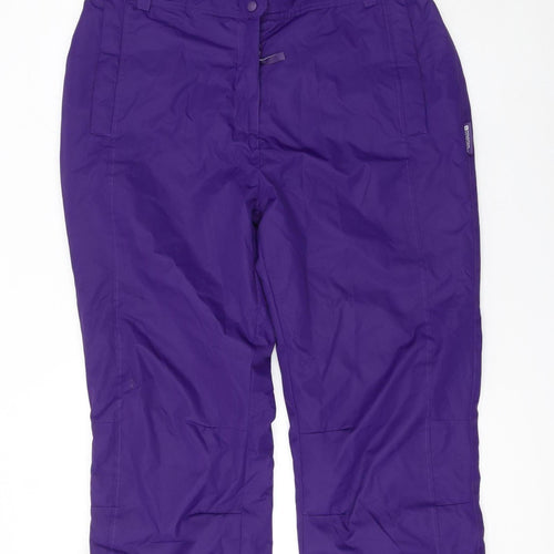 Mountain Warehouse Women's Purple Size 16 Snow Pants Waterproof Ski Trousers