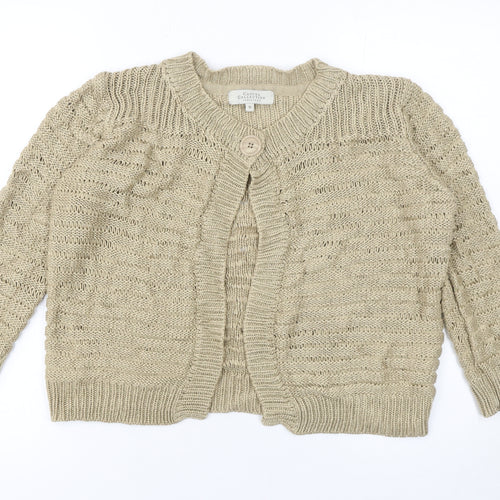 Debenhams Women’s Beige Open-Knit Cardigan Size 16