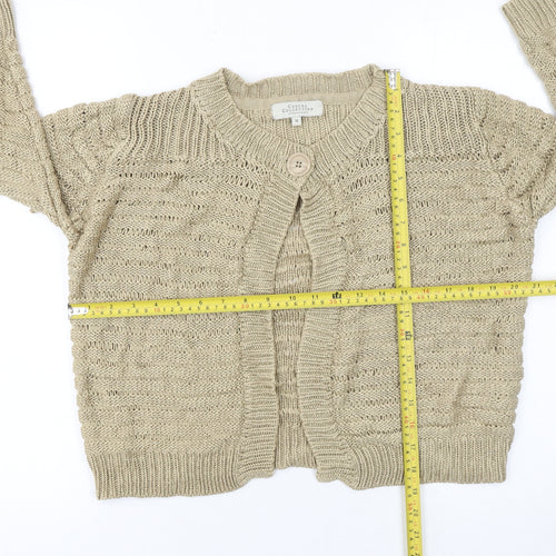 Debenhams Women’s Beige Open-Knit Cardigan Size 16