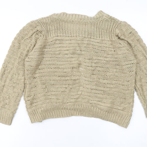 Debenhams Women’s Beige Open-Knit Cardigan Size 16