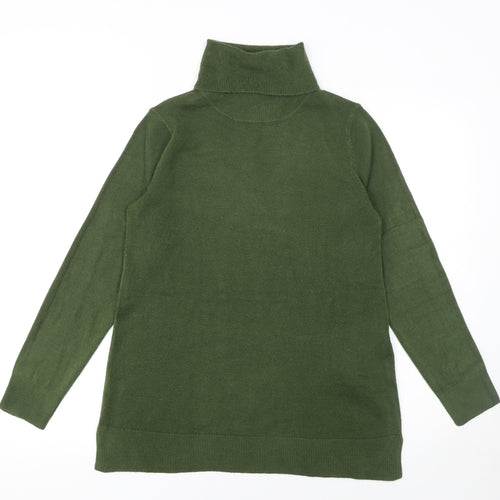 Cortefiel Women Green Roll Neck Acrylic Jumper Size S