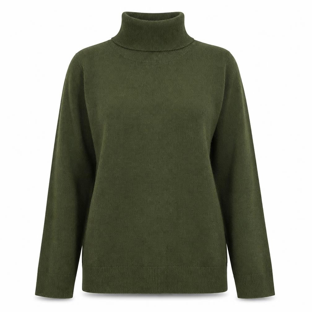 Cortefiel Women Green Roll Neck Acrylic Jumper Size S