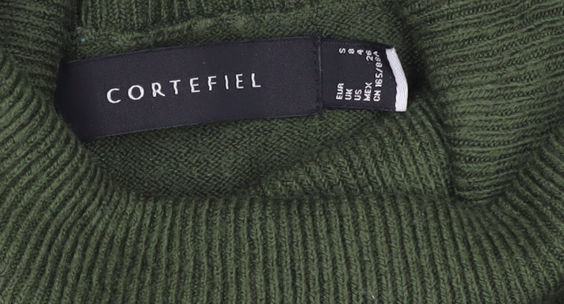 Cortefiel Women Green Roll Neck Acrylic Jumper Size S