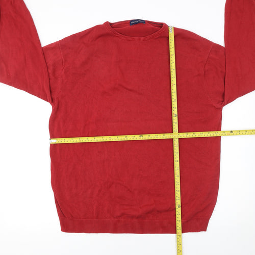 Austin Reed Men's Red XL Cotton Crew Neck Pullover Jumper