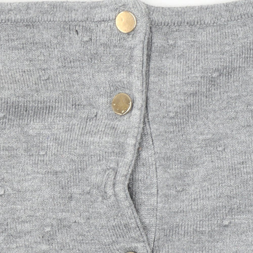 Mango Womens Grey Scoop Neck Long Sleeve Lightweight Jumper Size S