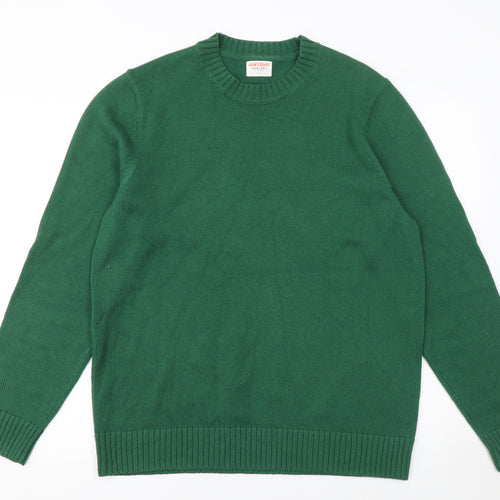 John Lewis Men’s Green Cotton Blend Crew Neck Jumper L