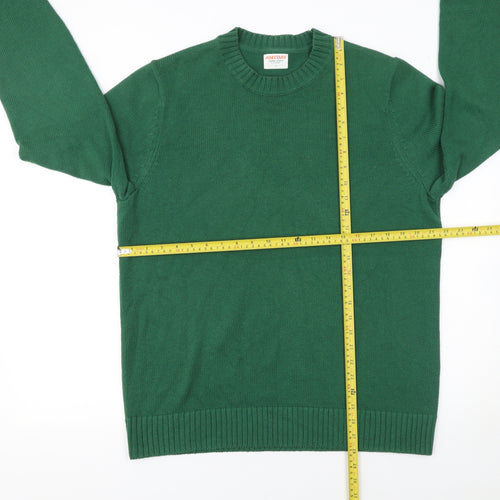John Lewis Men’s Green Cotton Blend Crew Neck Jumper L