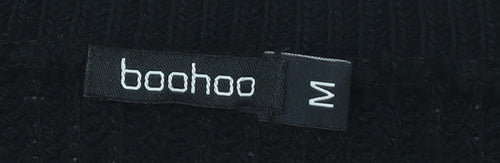 Boohoo Women Black Medium Chunky Knit Acrylic Jumper
