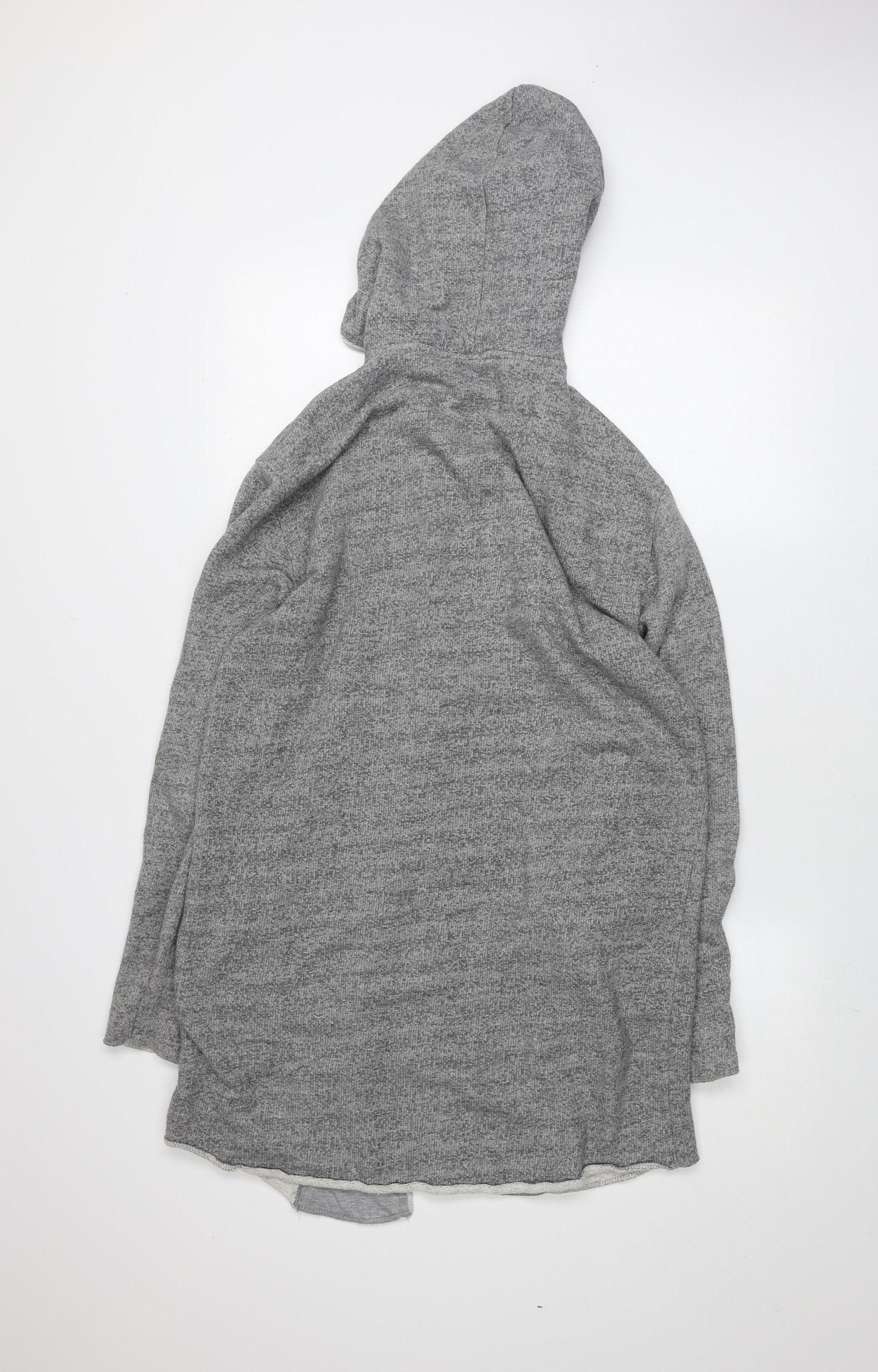 Pull & Bear Women’s Grey Hooded Long Cardigan XL Cotton Blend