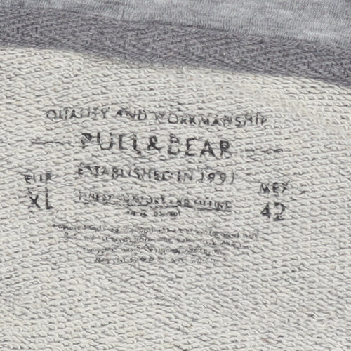 Pull & Bear Women’s Grey Hooded Long Cardigan XL Cotton Blend