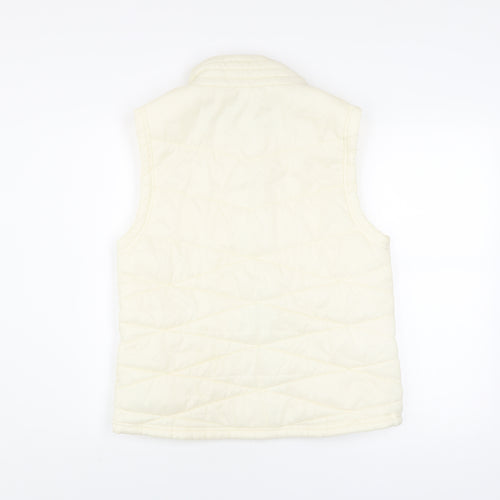 TCA Mens Ivory Full Zip Padded Waistcoat Bodywarmer L