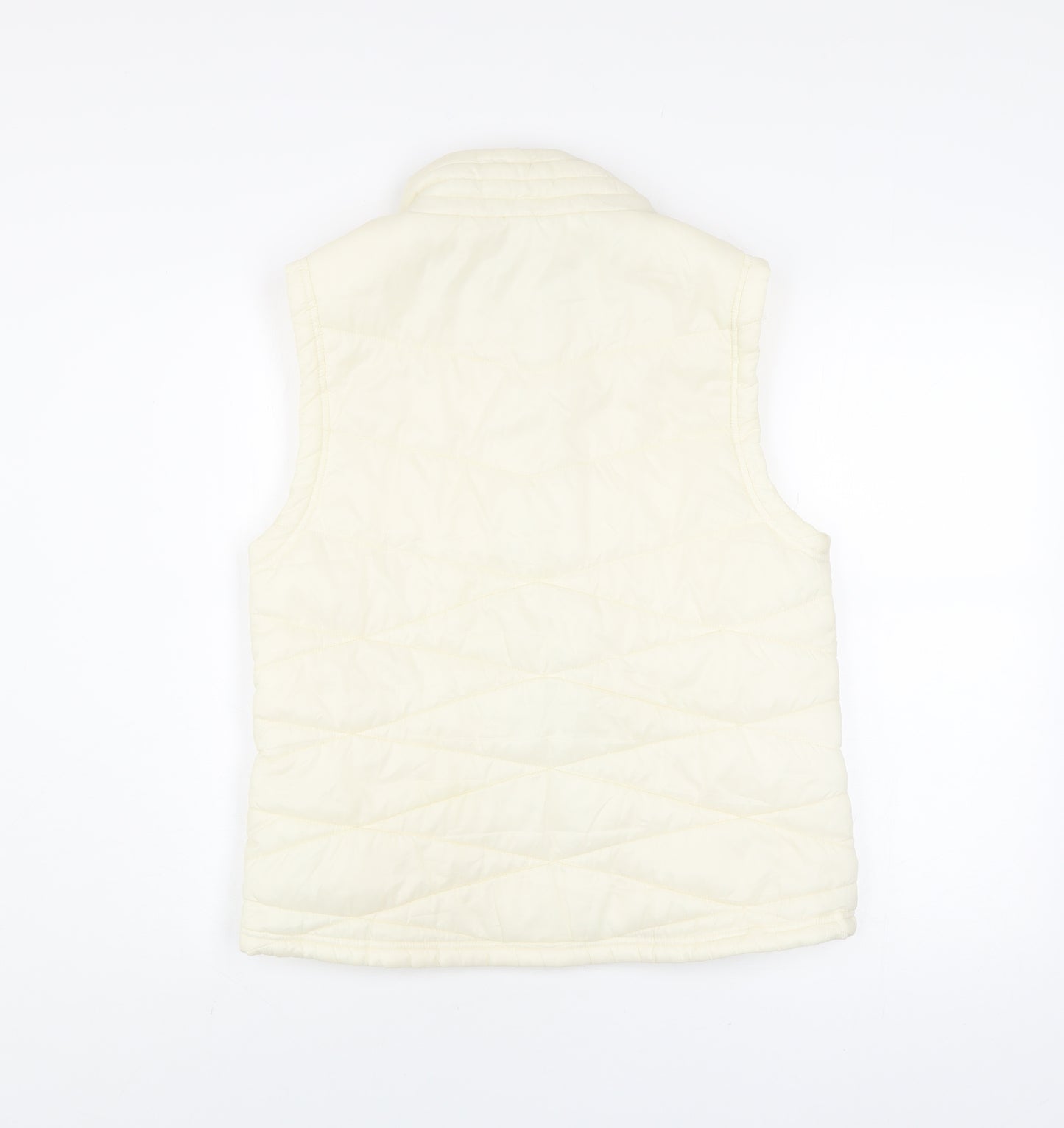 TCA Mens Ivory Full Zip Padded Waistcoat Bodywarmer L