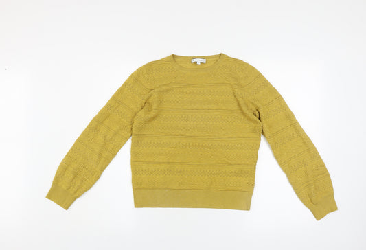 Warehouse Women’s Yellow Crew Neck Knit Jumper Size 12