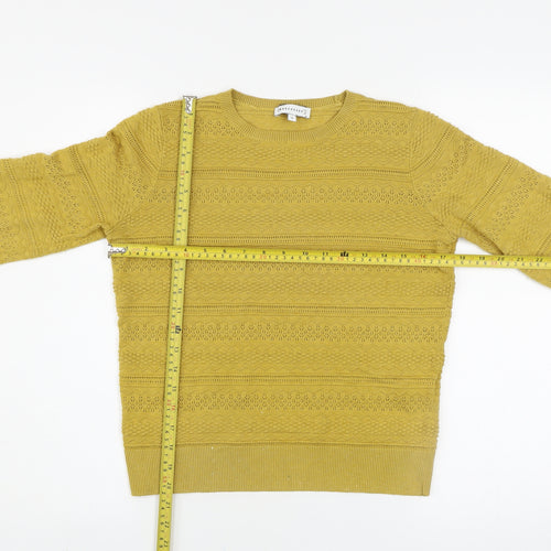 Warehouse Women’s Yellow Crew Neck Knit Jumper Size 12