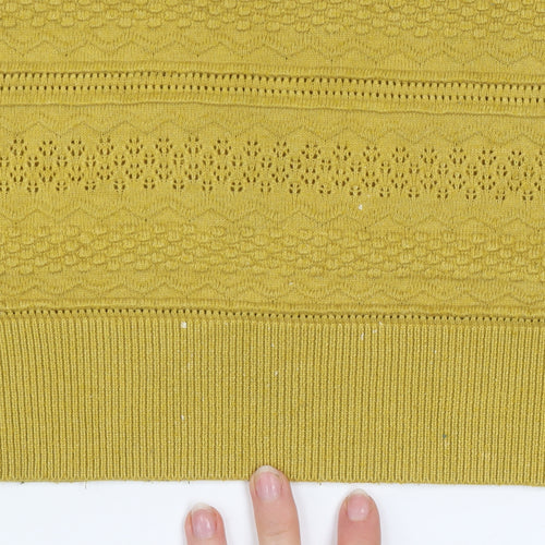 Warehouse Women’s Yellow Crew Neck Knit Jumper Size 12