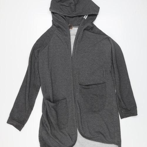 Gymshark Women’s Grey Hooded Long Sleeve Cardigan S