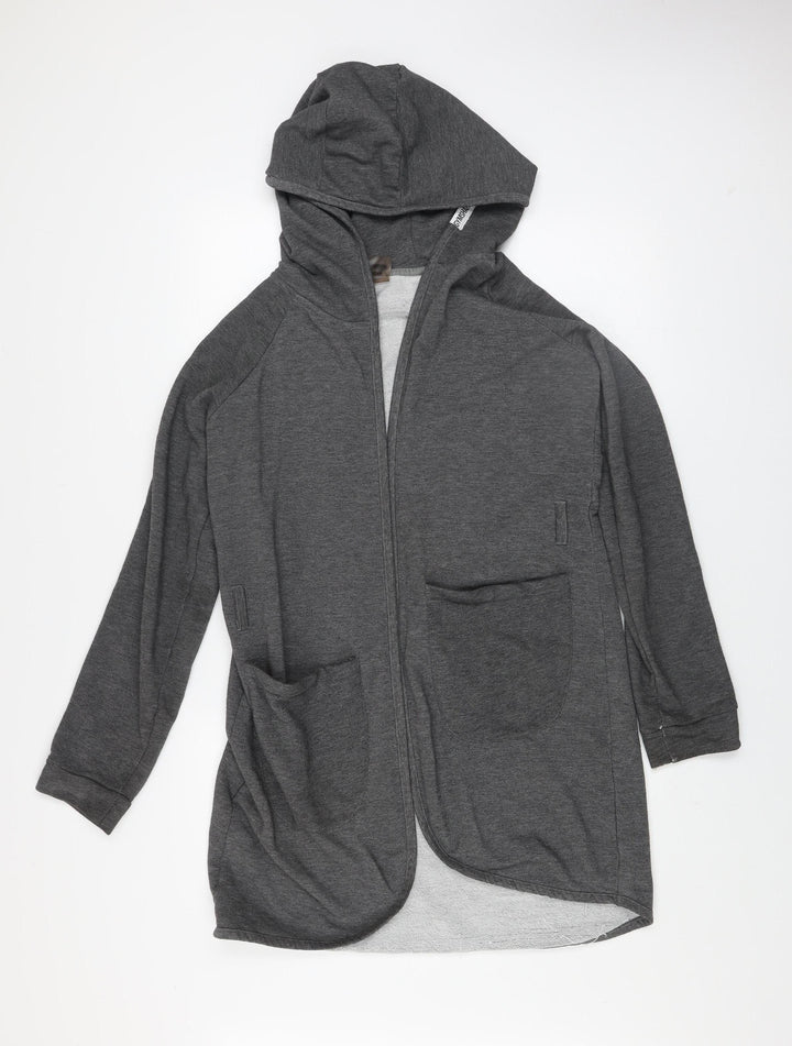 Gymshark Women’s Grey Hooded Long Sleeve Cardigan S