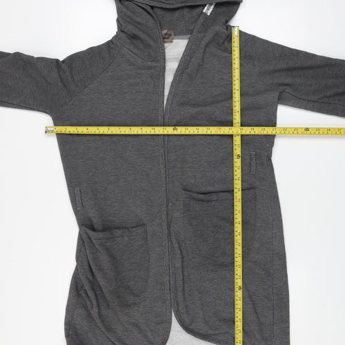 Gymshark Women’s Grey Hooded Long Sleeve Cardigan S