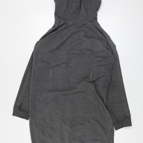 Gymshark Women’s Grey Hooded Long Sleeve Cardigan S